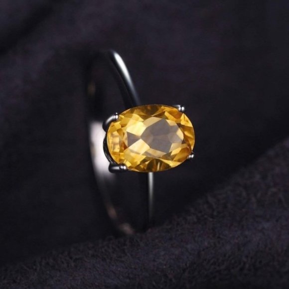 1.6CT Citrine Ring - 925 Sterling Silver - Picture 2 of 5